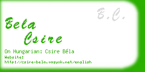 bela csire business card